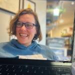 Image of Ann Plana on a computer screen.